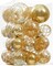 Christmas Ball Ornaments Shatterproof Clear Large Plastic Hanging Ball Decorative Baubles Set with Stuffed Delicate Decorations (Multi-Size, Gold)